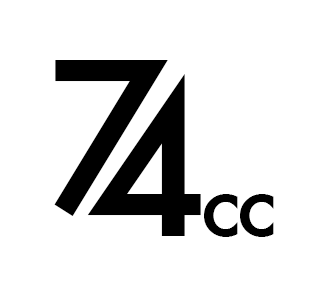 logo van bedrijf 74cc. Communicatie en content voor coaches en therapeuten.